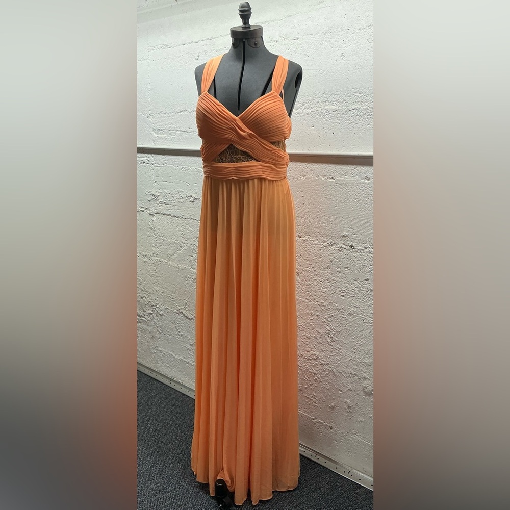 Avery Strapless Orange Dress